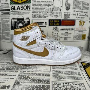Nike Air Jordan 1 Retro High OG Metallic Gold FD2597-107 Size 10.5C 1Y 1.5Y 2Y
